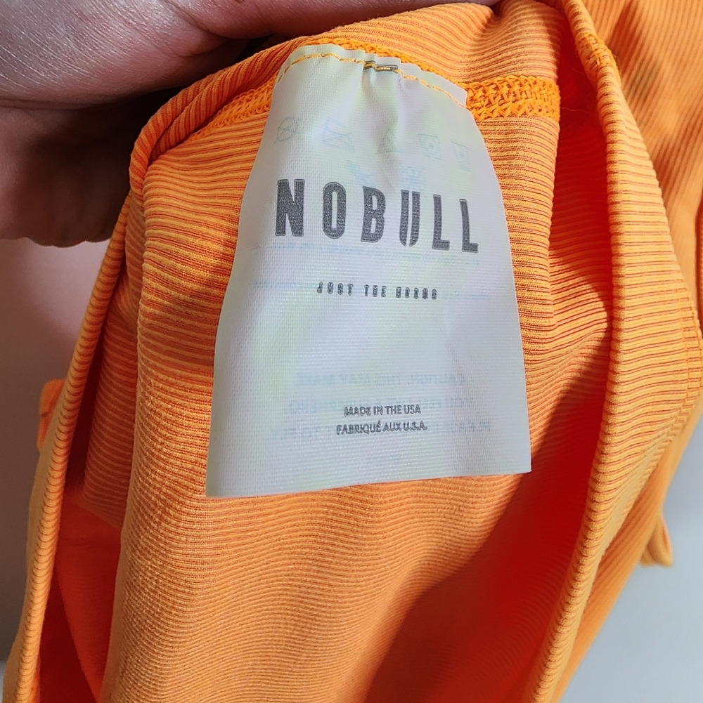 NOBULL Women's Vibrant Orange High Neck Ribbed Tank, Large - Picture 6 of 6
